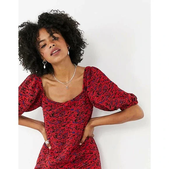 free people sunset mini dress Free People Womens Sunset Textured Cold Shoulders Mini Dress Red XS